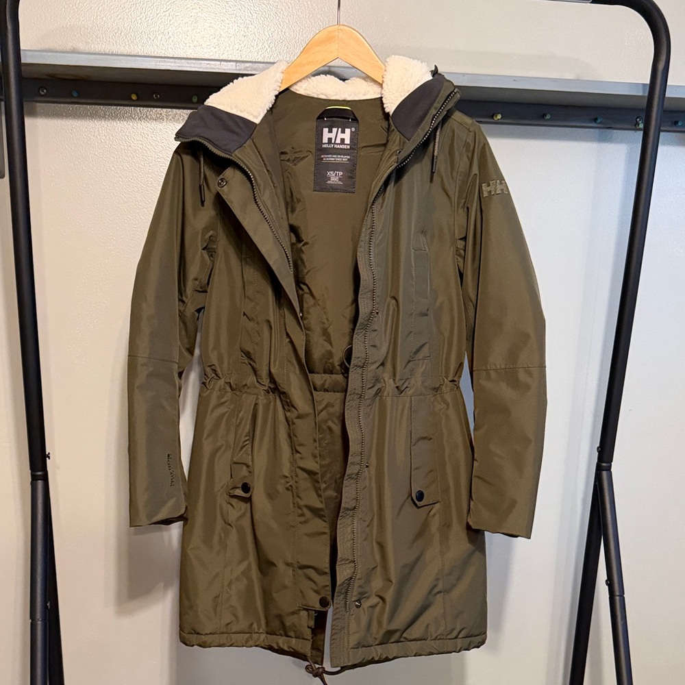 Helly Hansen Army Green Hooded Jacket